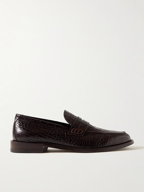 Black loafers from Manolo Blahnik