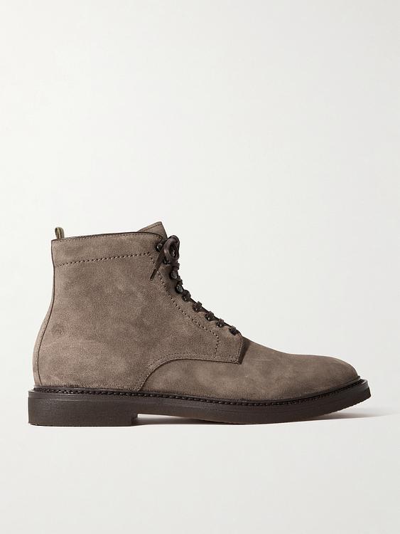 Grey lace-up boots from Officine Creative