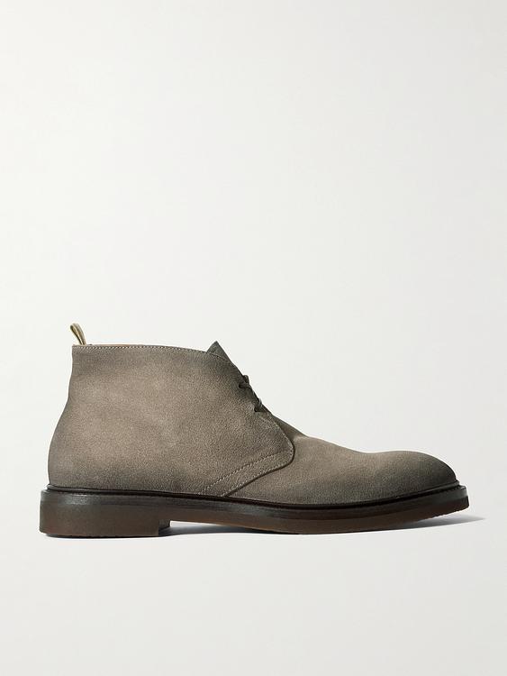 Taupe chukka boots from Officine Creative