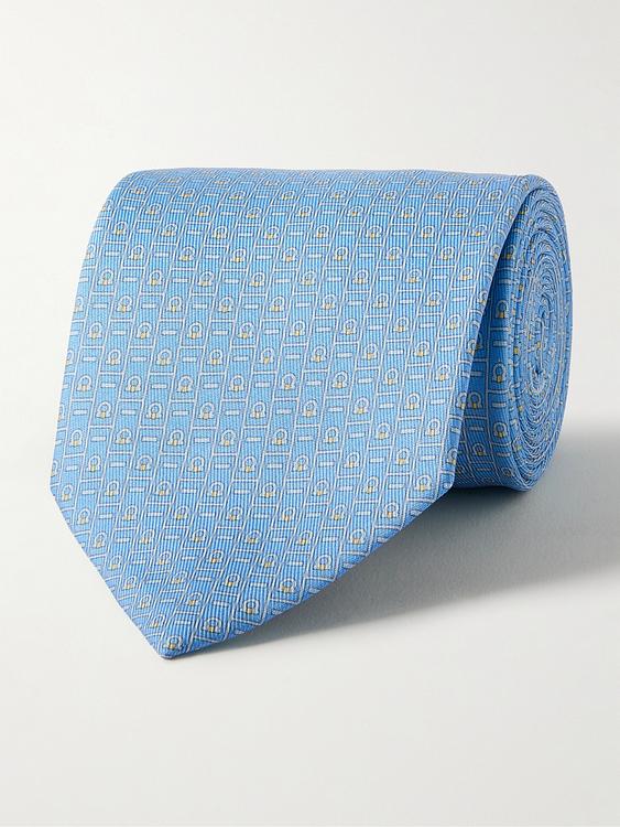 Dotted light blue tie from FERRAGAMO