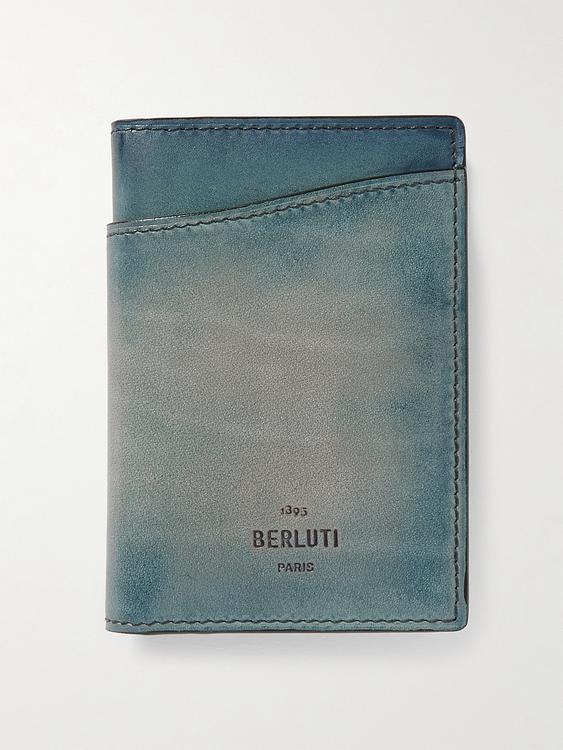 Print dark grey wallet from Berluti