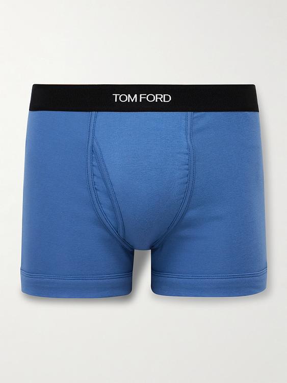 Print blue boxer briefs from Tom Ford