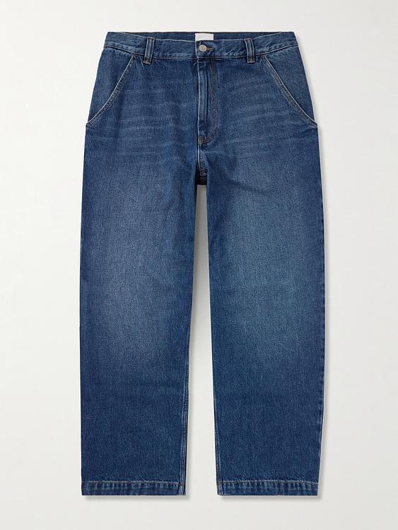 Dark blue wide-leg jeans from Marant
