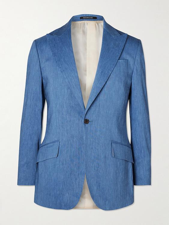 Blue suit jacket from Richard James