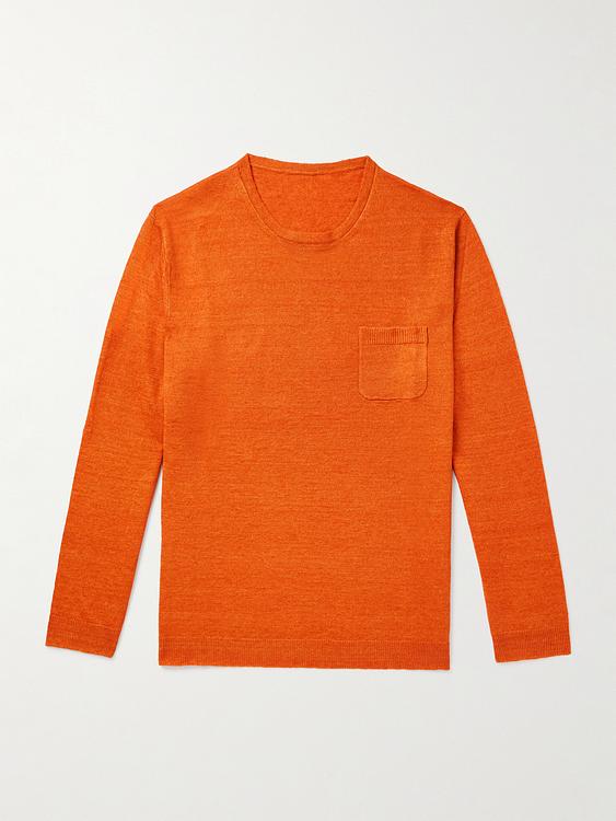 Orange long sleeve t-shirt from Anderson & Sheppard