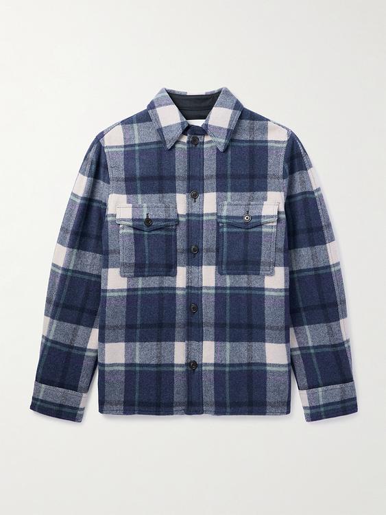 Checkered dark blue casual shirt from Marant