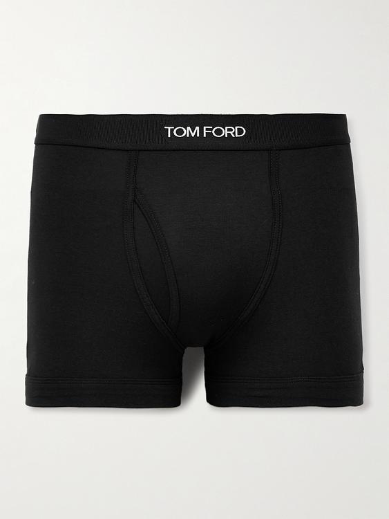 Print black boxer briefs from Tom Ford
