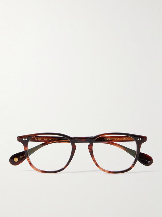 Dark brown d-frame glasses from Garrett Leight California Optical