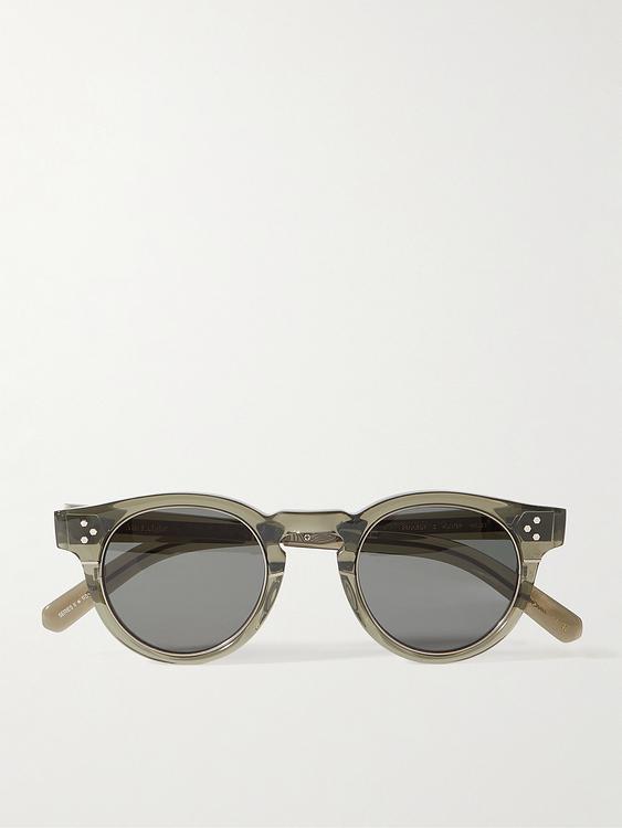 Green round frame sunglasses from Mr Leight