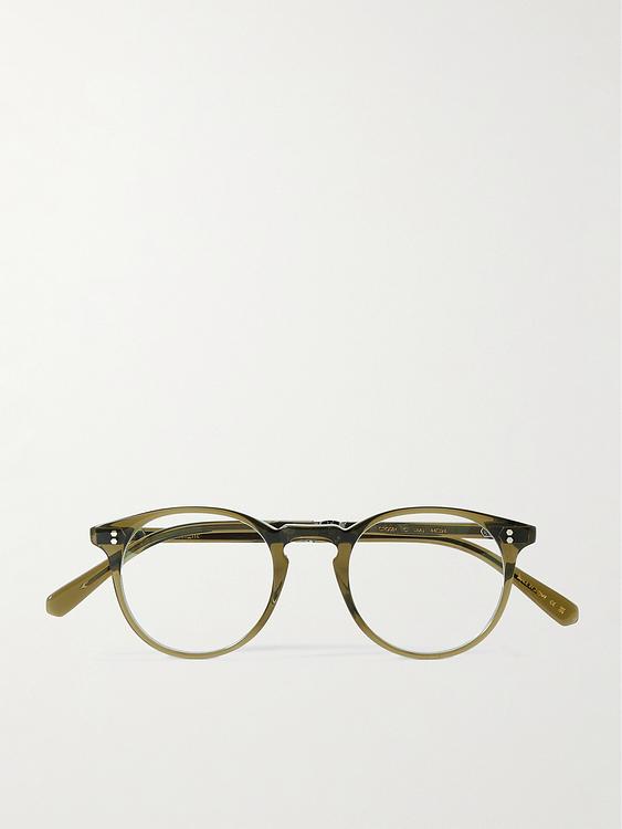 Green round frame glasses from Mr Leight