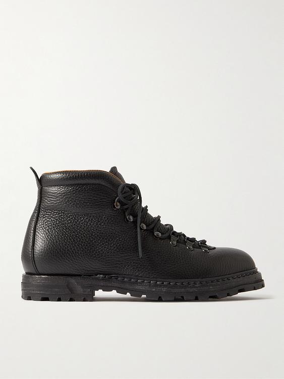 Black lace-up boots from Officine Creative
