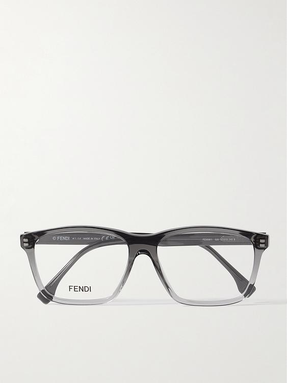 Grey d-frame glasses from Fendi