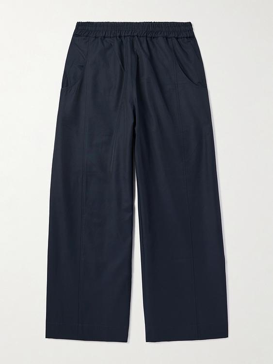 Black wide-leg casual trousers from Nicholas Daley
