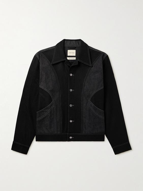 Black leather jacket from Nicholas Daley