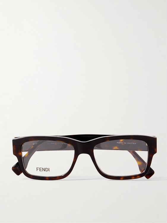 Dark brown d-frame glasses from Fendi