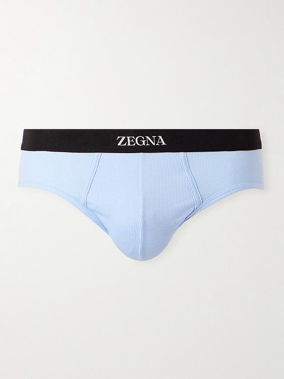 Print light blue briefs from Zegna