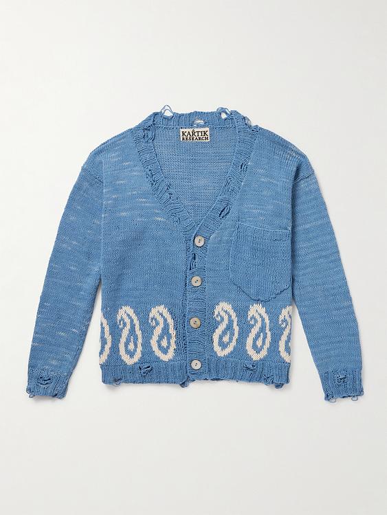 Blue cardigan from Kartik Research