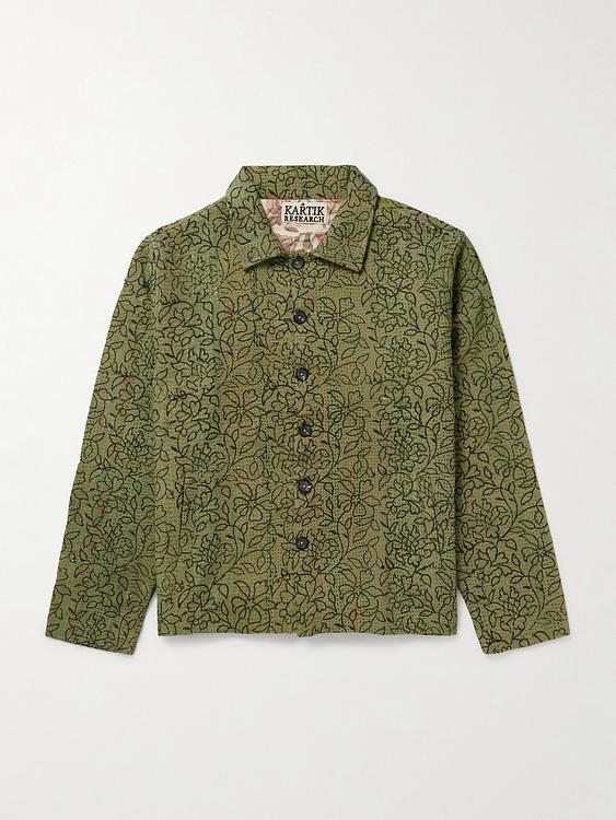 Green casual jacket from Kartik Research