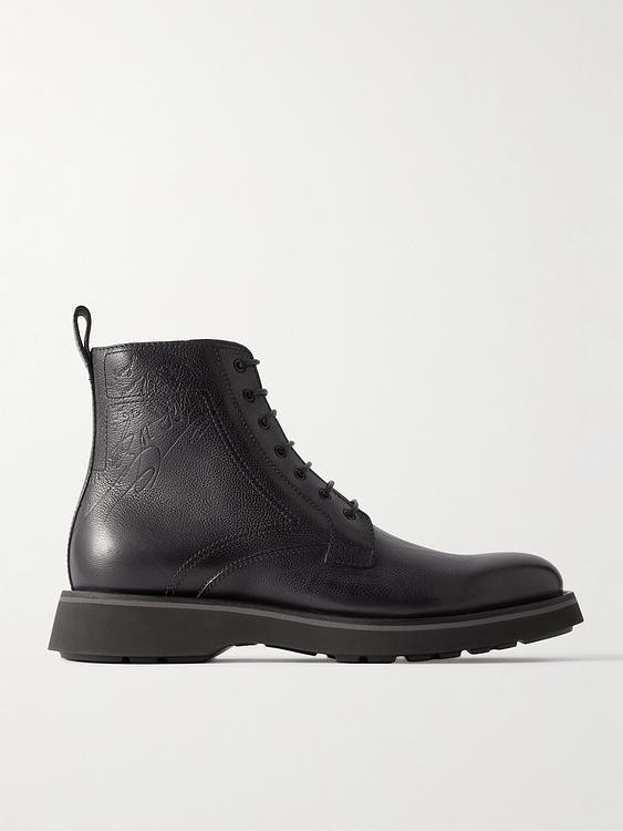 Black lace-up boots from Berluti