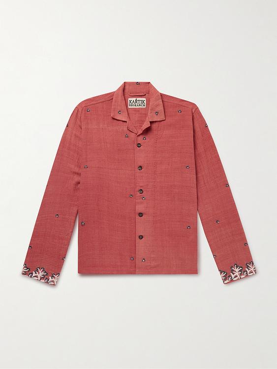 Red casual shirt from Kartik Research