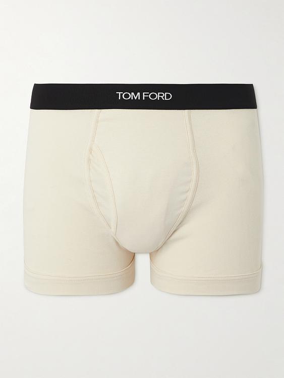 Print white boxer briefs from Tom Ford