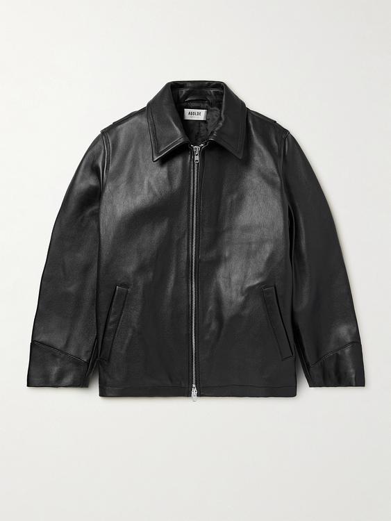 Black leather jacket from AGOLDE