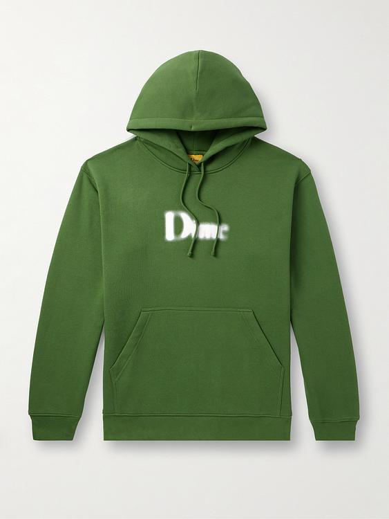 Print green hooded sweatshirt from DIME