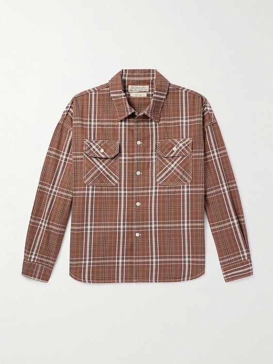 Checkered taupe casual shirt from Remi Relief