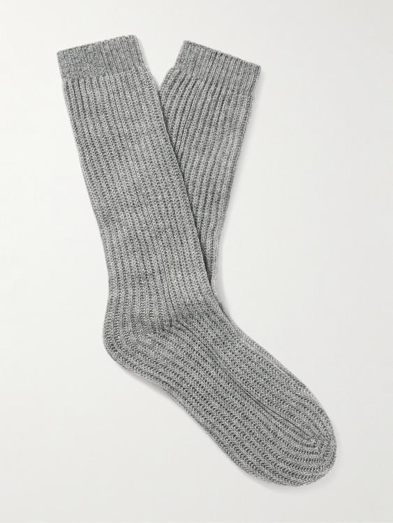 Grey socks from Johnstons of Elgin