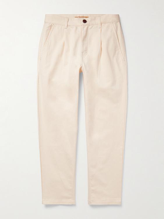 Beige casual trousers from FrizmWORKS