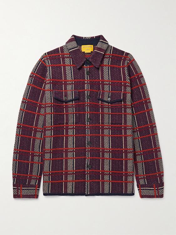 Checkered purple casual shirt from Guest In Residence