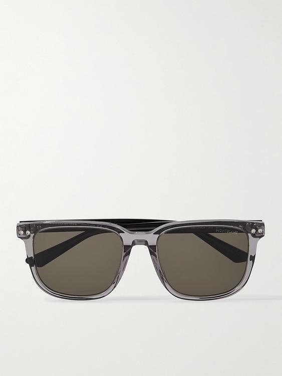 Grey d-frame sunglasses from MONTBLANC EYEWEAR