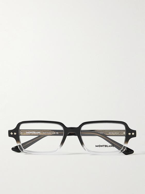 Black d-frame glasses from MONTBLANC EYEWEAR