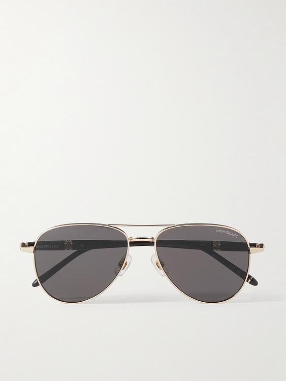 Dark yellow d-frame sunglasses from MONTBLANC EYEWEAR