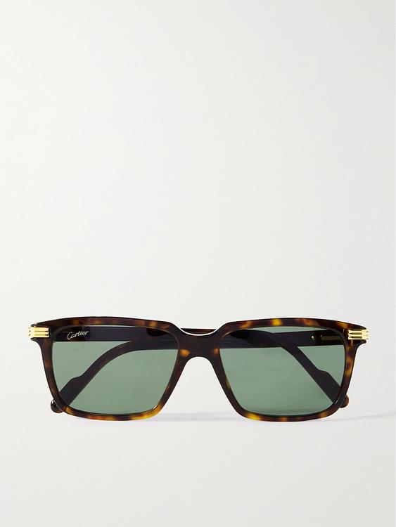 Dark brown d-frame sunglasses from Cartier Eyewear