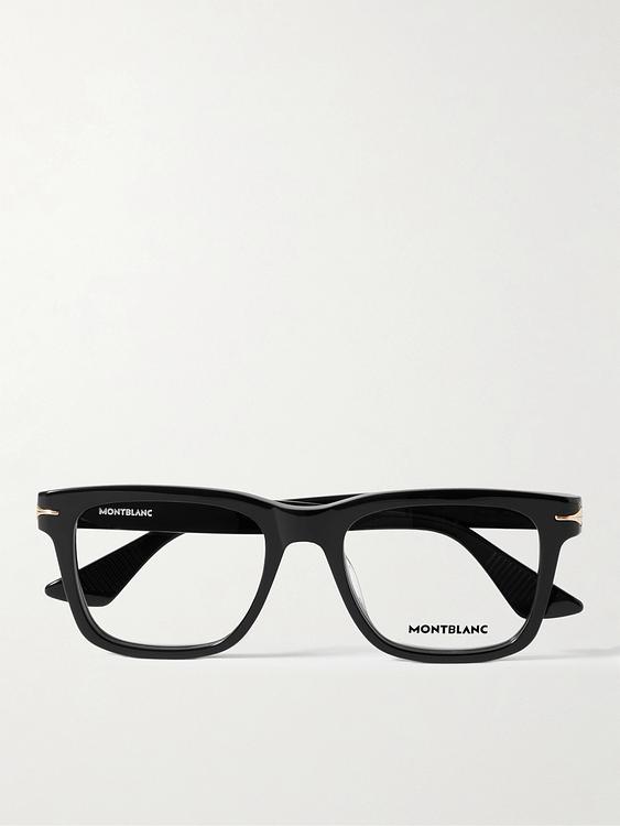 Black d-frame glasses from MONTBLANC EYEWEAR