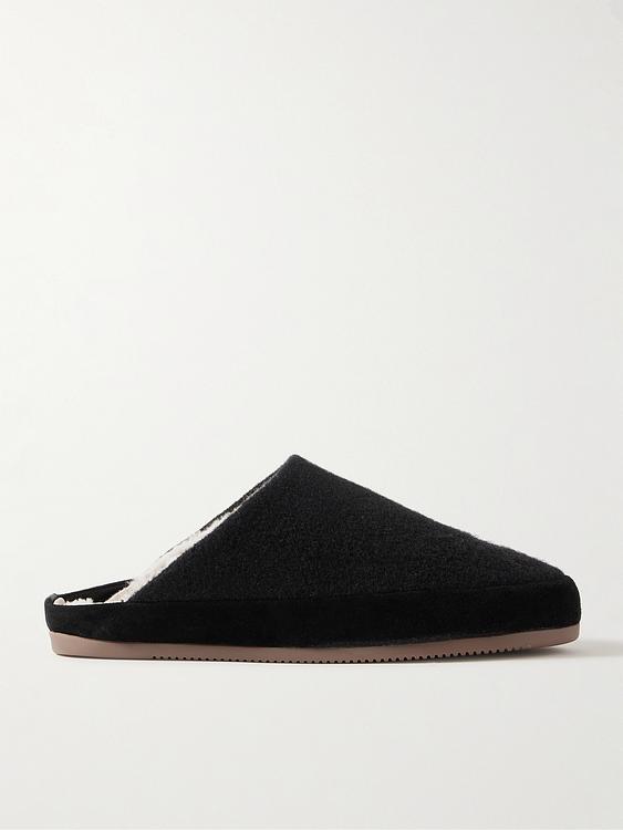 Black slippers from Mulo