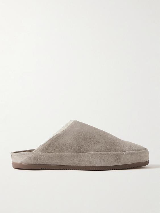 Grey slippers from Mulo