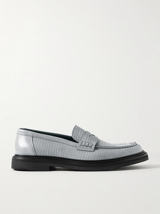 Grey loafers from VINNY's