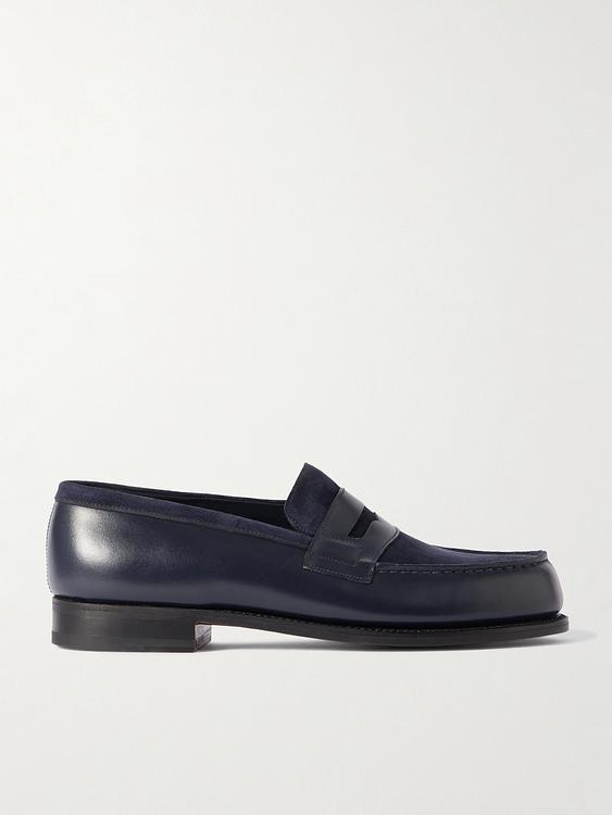 Dark blue loafers from J.M. Weston
