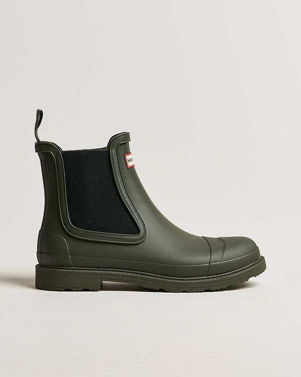 Dark green chelsea boots from Hunter Boots