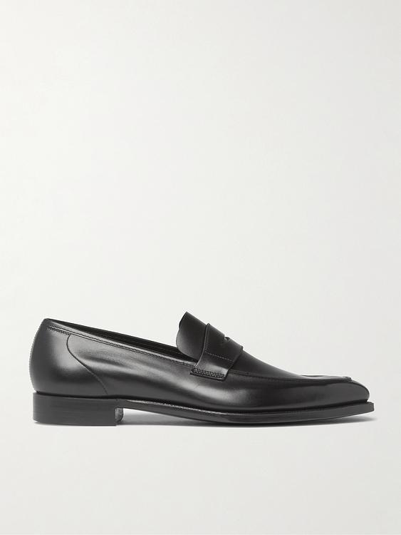 Dark grey loafers from George Cleverley