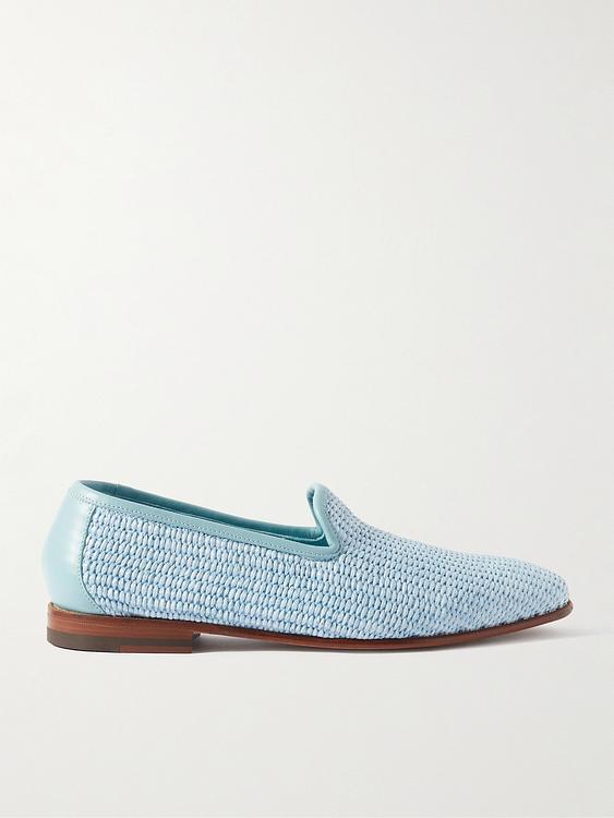 Light blue loafers from Manolo Blahnik