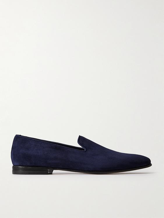 Dark blue loafers from Manolo Blahnik