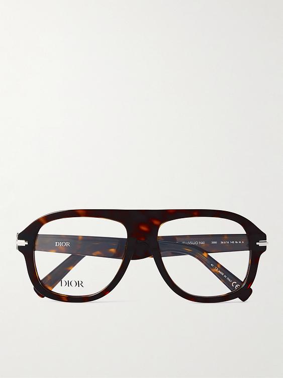 Dark brown d-frame glasses from Dior Eyewear