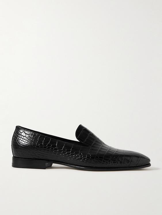 Black loafers from Manolo Blahnik