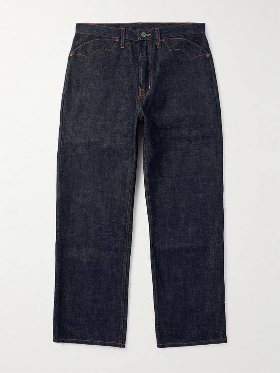 Dark blue jeans from Brain Dead