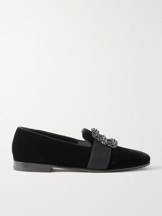 Black loafers from Manolo Blahnik