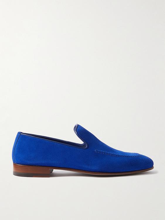 Dark blue loafers from Manolo Blahnik