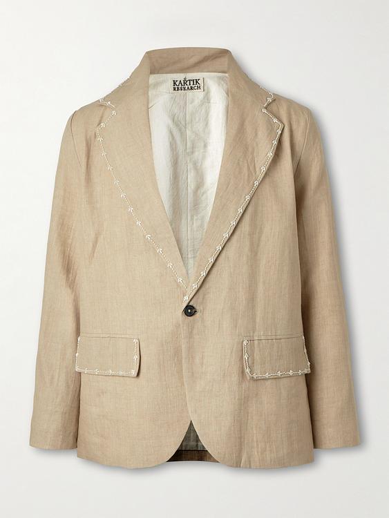 Beige suit jacket from Kartik Research